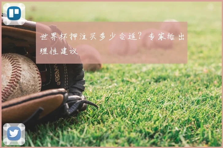 世界杯押注买多少合适？专家给出理性建议